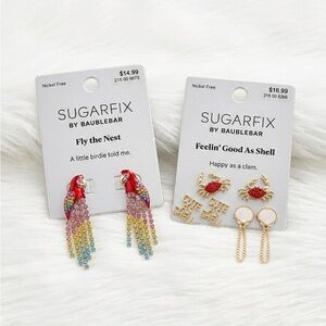 Sugarfix by BaubleBar | Parrot and Shell Earrings Set